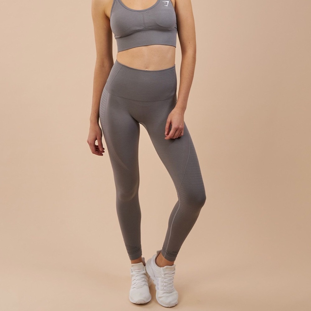 Gymshark seamless leggings slate grey marl SMALL